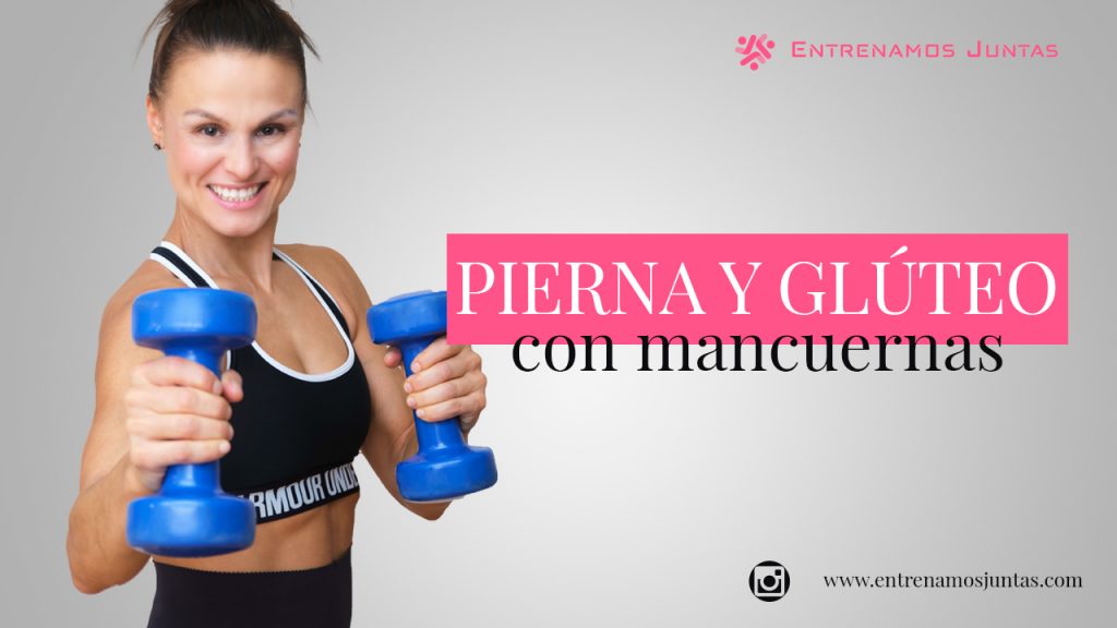 Portada para vídeo de ejercicios piernas y gluteos con mancuernas