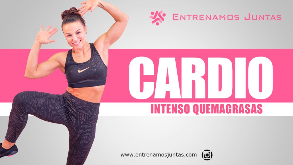Portada de vídeo entrenamiento de cardio intenso para adelgazar, quemagrasa.